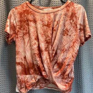 Cropped tye dye t-shirt